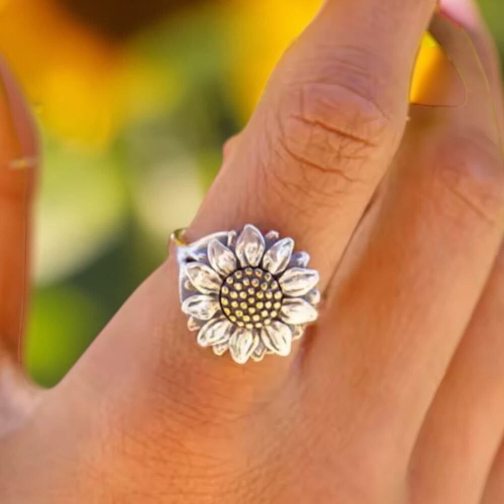 James Avery Wild Sunflower Ring SIZE 8 - Picture 6 of 15